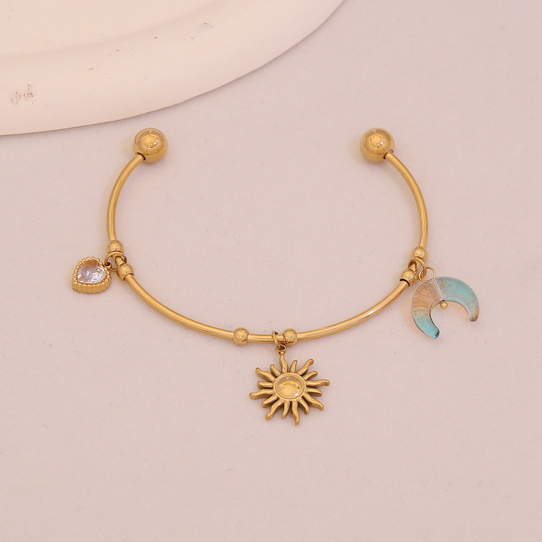 Blooming Heart Charm Bracelet