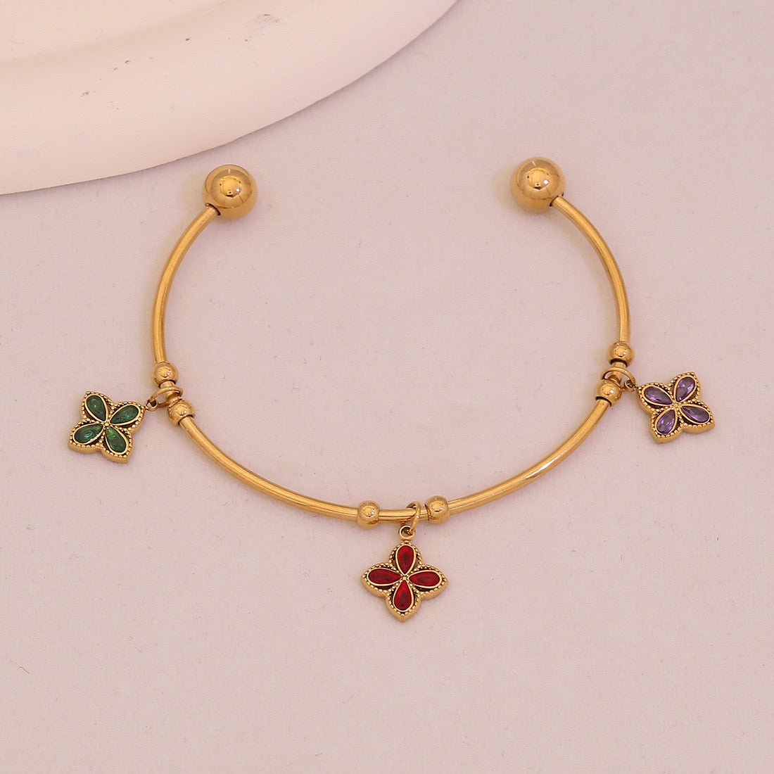 Blooming Heart Charm Bracelet