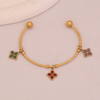 Blooming Heart Charm Bracelet