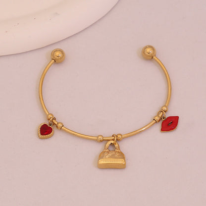 Blooming Heart Charm Bracelet