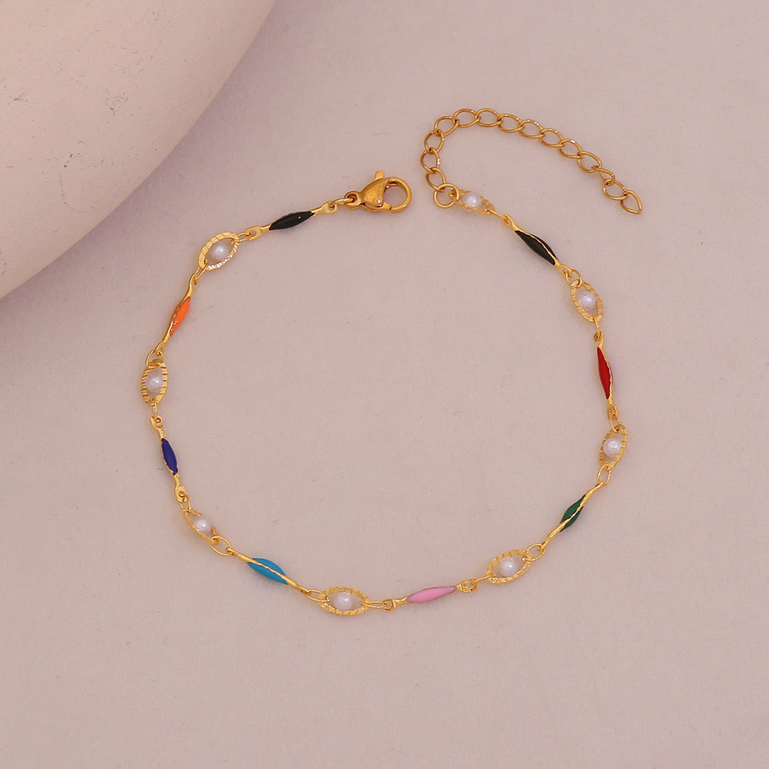 Summer Hearts Crystal Anklet
