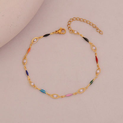 Summer Hearts Crystal Anklet