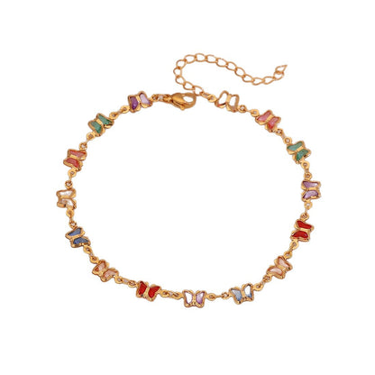 Whimsical Charm Crystal Anklet