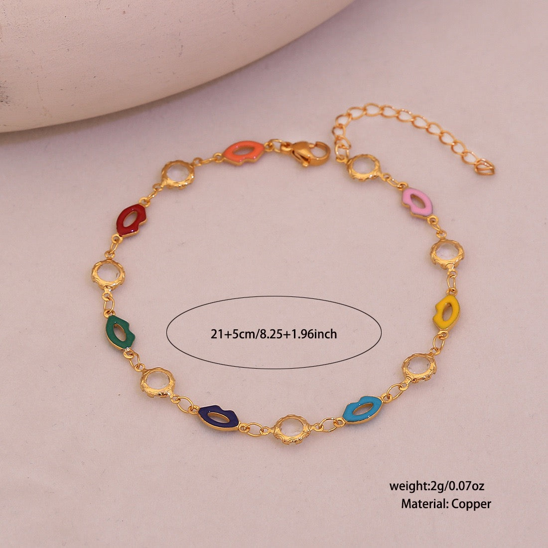Whimsical Charm Crystal Anklet