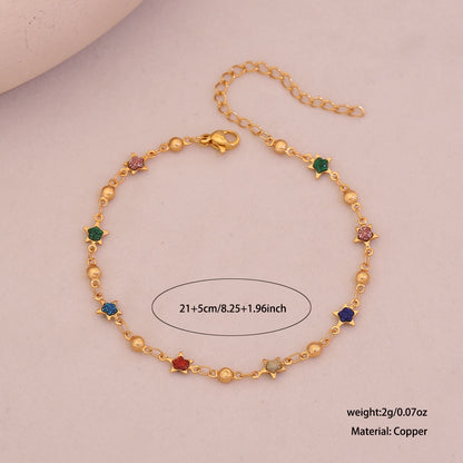 Whimsical Charm Crystal Anklet