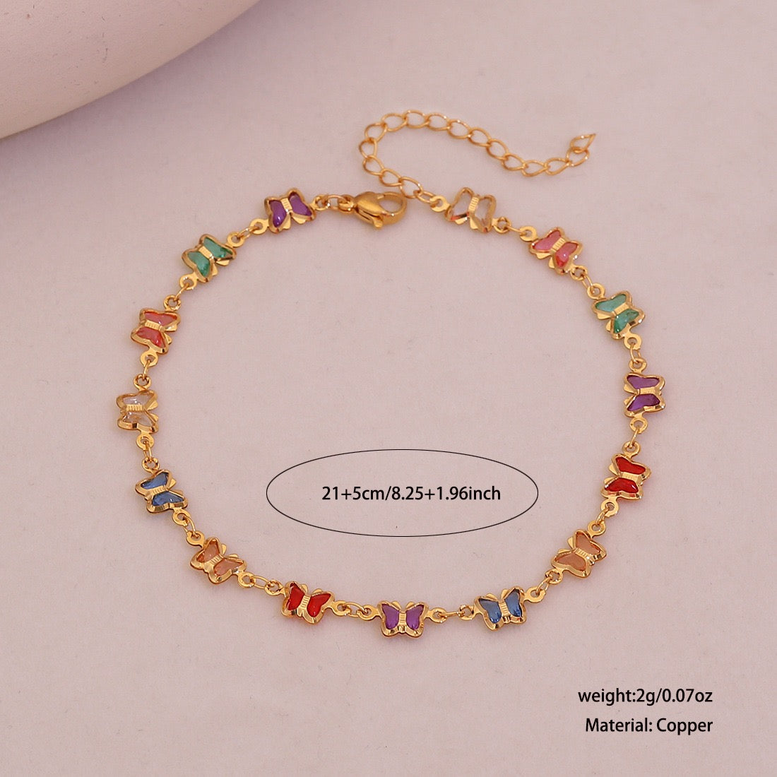 Whimsical Charm Crystal Anklet