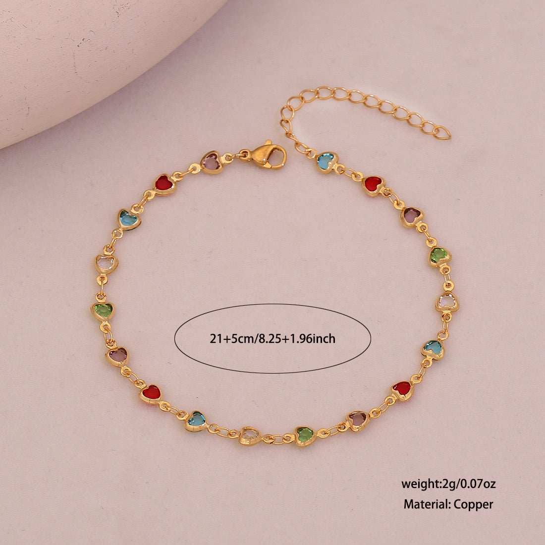 Whimsical Charm Crystal Anklet