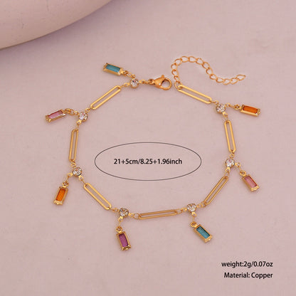 Whimsical Charm Crystal Anklet