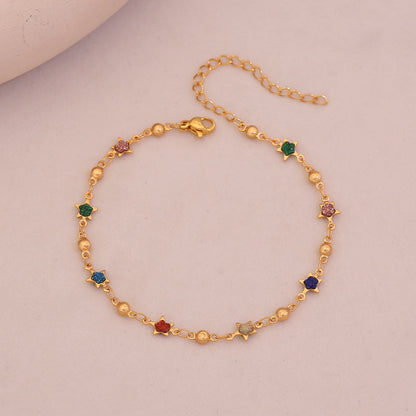 Whimsical Charm Crystal Anklet