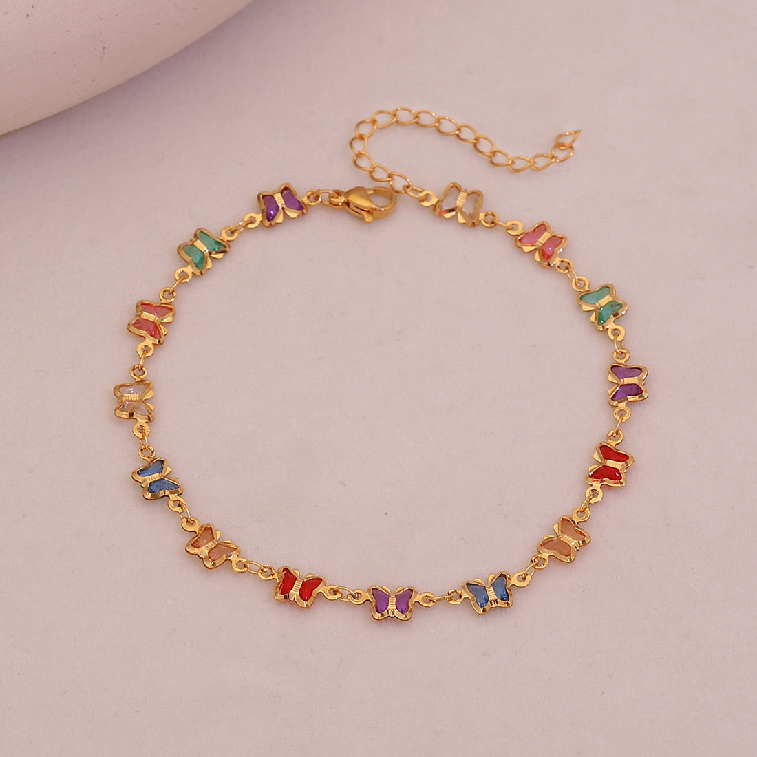 Whimsical Charm Crystal Anklet