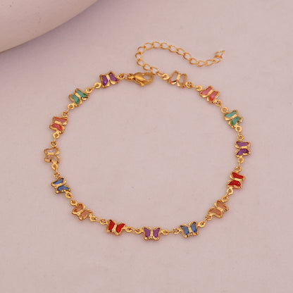 Whimsical Charm Crystal Anklet