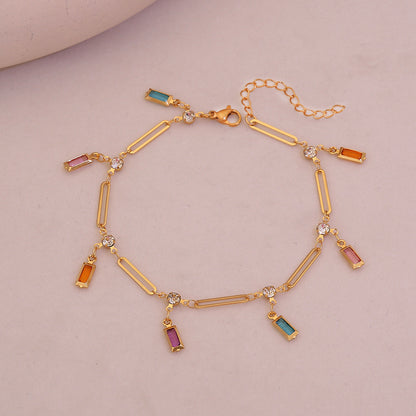 Whimsical Charm Crystal Anklet