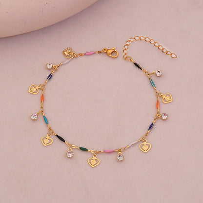 Whimsical Charm Crystal Anklet