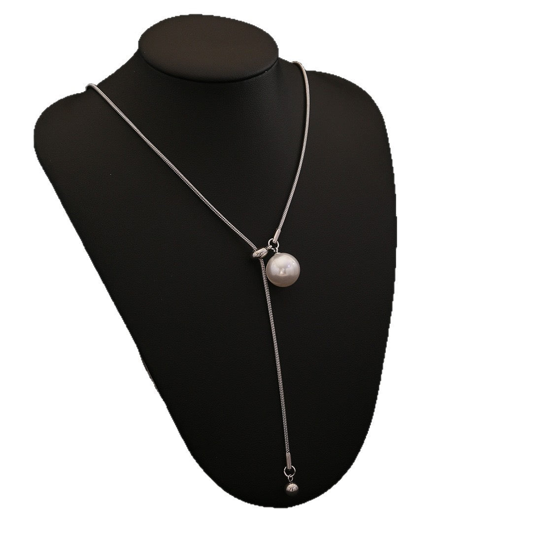 Ethereal Grace Long Pearl Necklace