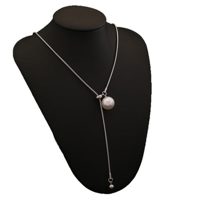 Ethereal Grace Long Pearl Necklace