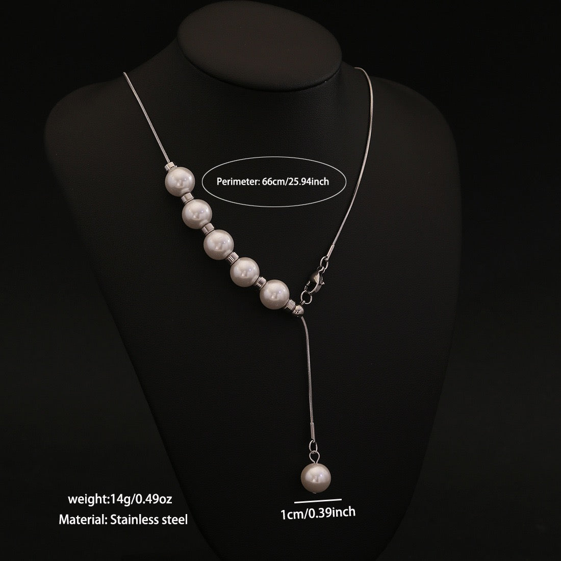 Ethereal Grace Long Pearl Necklace
