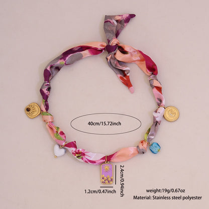 Sunbeam Bloom Scarf Necklace