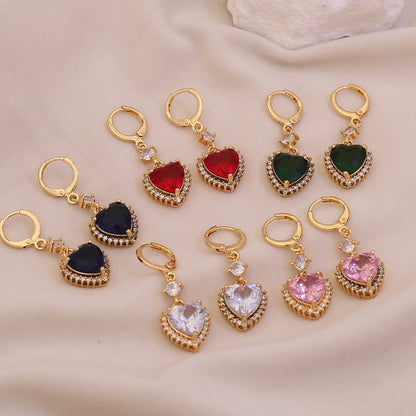Aurora Heart Stud Earrings