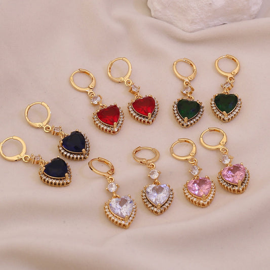 Aurora Heart Stud Earrings