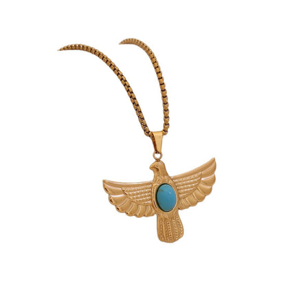 Spirit Wings Turquoise Eagle Necklace