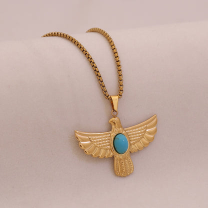 Spirit Wings Turquoise Eagle Necklace