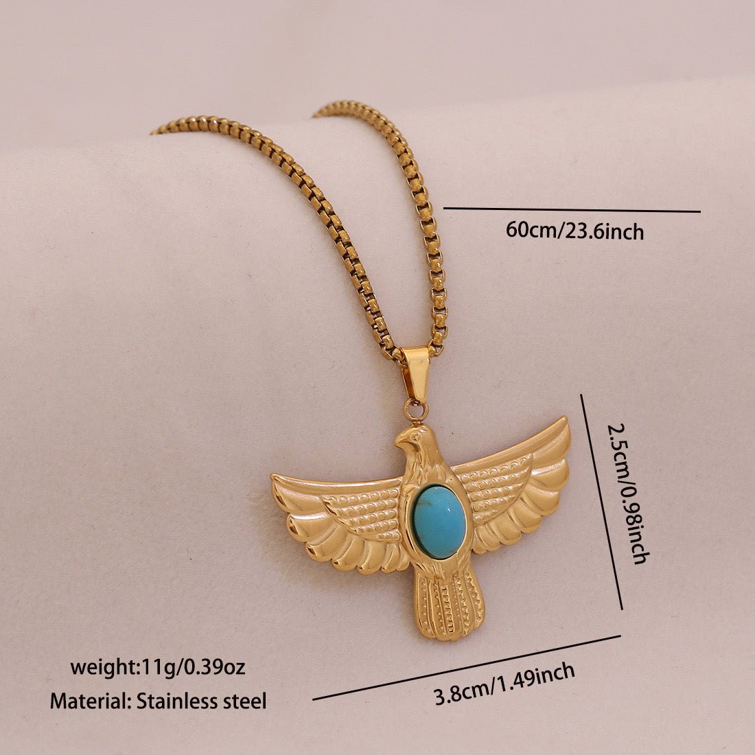 Spirit Wings Turquoise Eagle Necklace