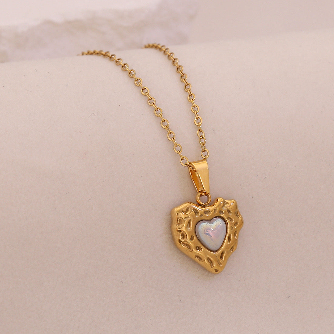 Celestial Heart Pearl Necklace