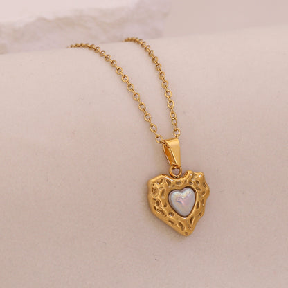 Celestial Heart Pearl Necklace