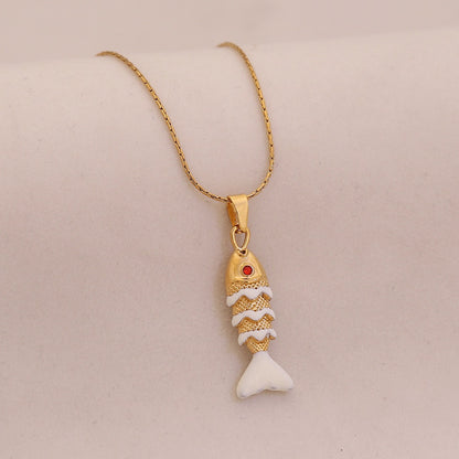 Enchanted Koi Enamel Necklace