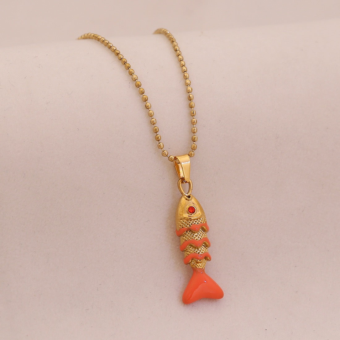 Enchanted Koi Enamel Necklace