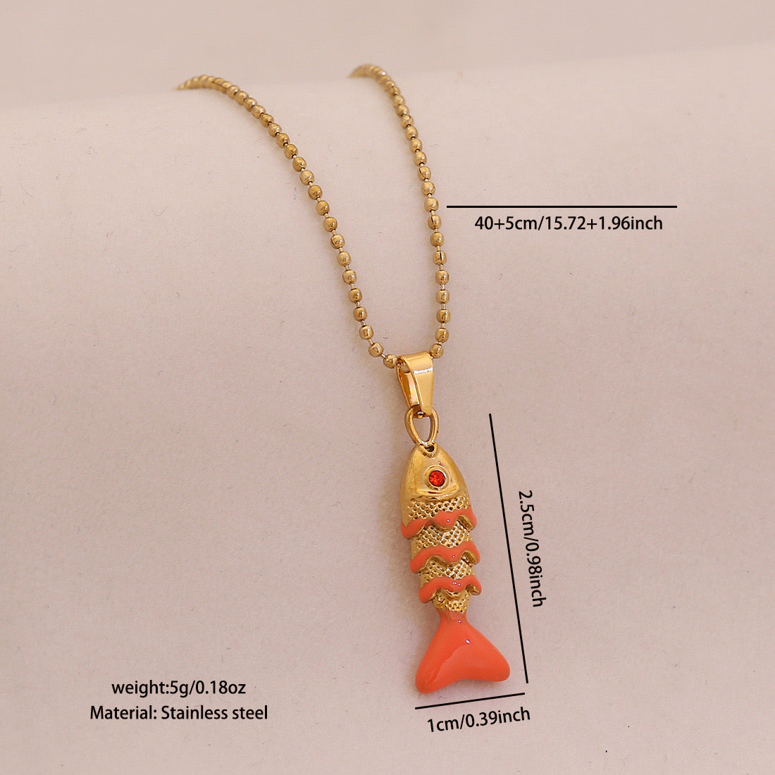 Enchanted Koi Enamel Necklace