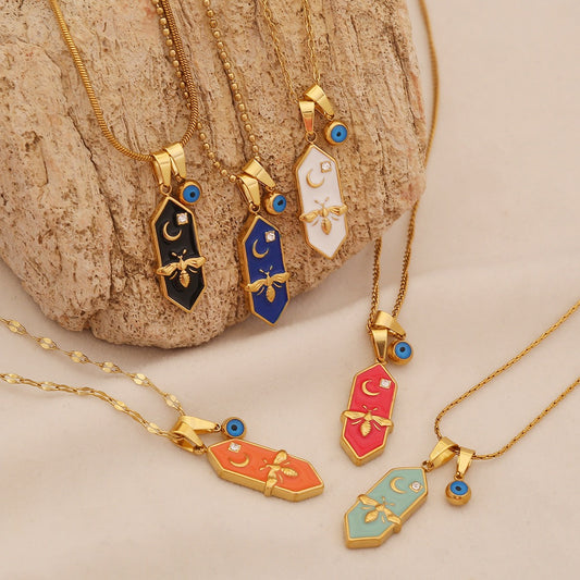 Celestial Bee Tarot Necklace