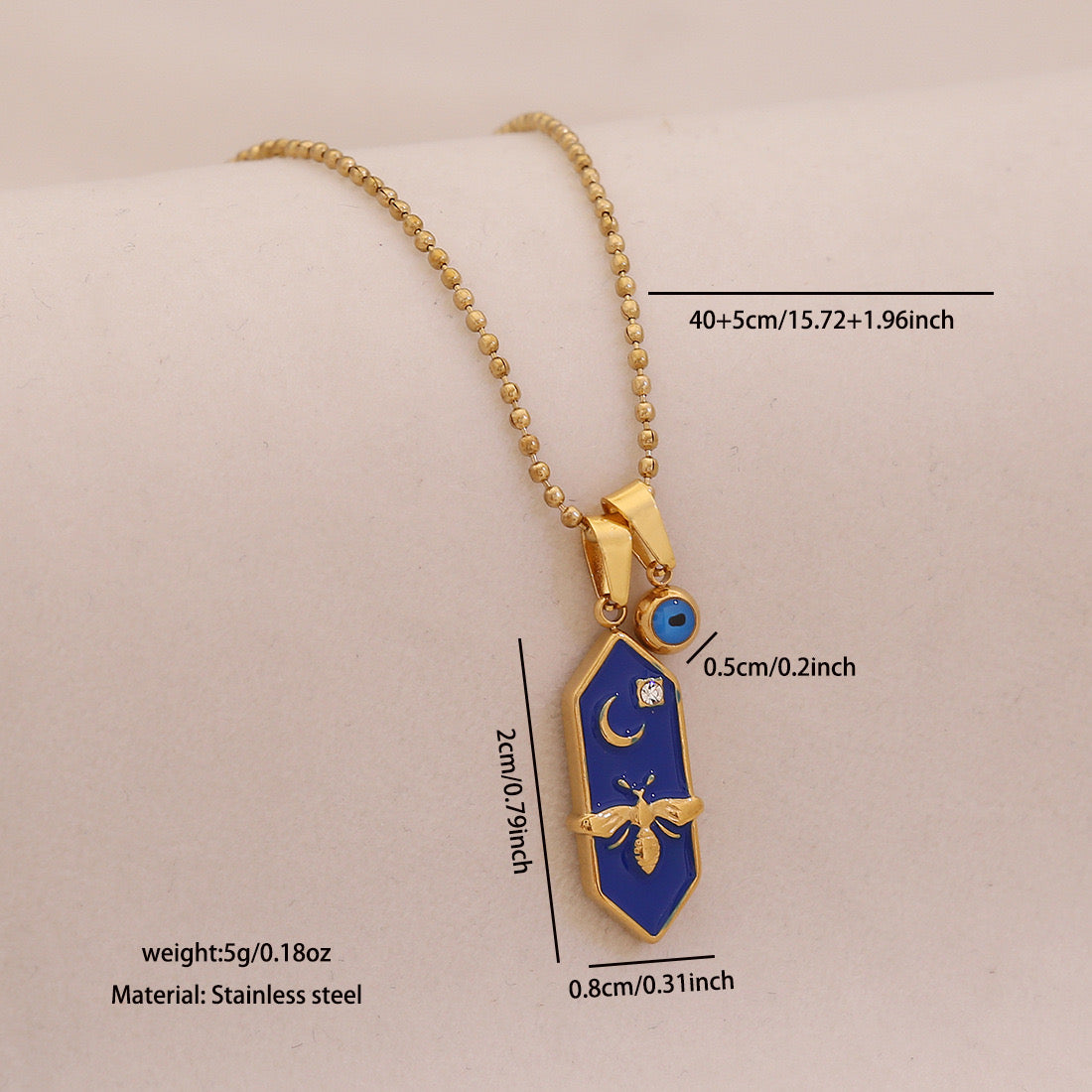 Celestial Bee Tarot Necklace