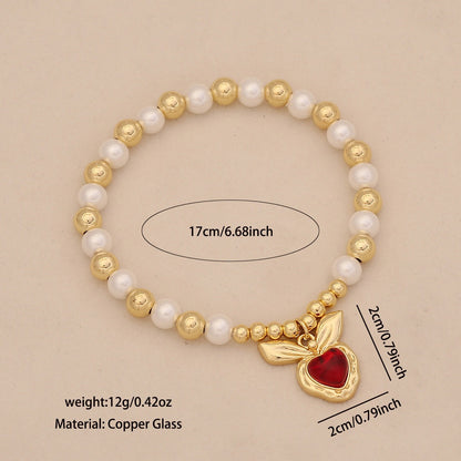 Luna Heart Pearl Necklace Set