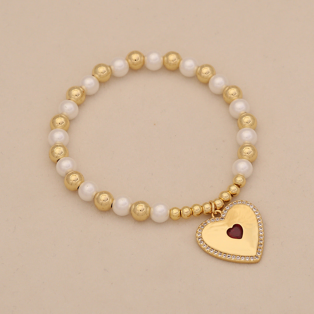 Luna Heart Pearl Necklace Set