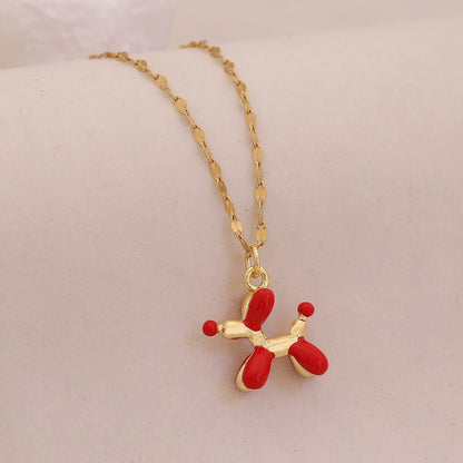 Balloon Pup Pendant Necklace