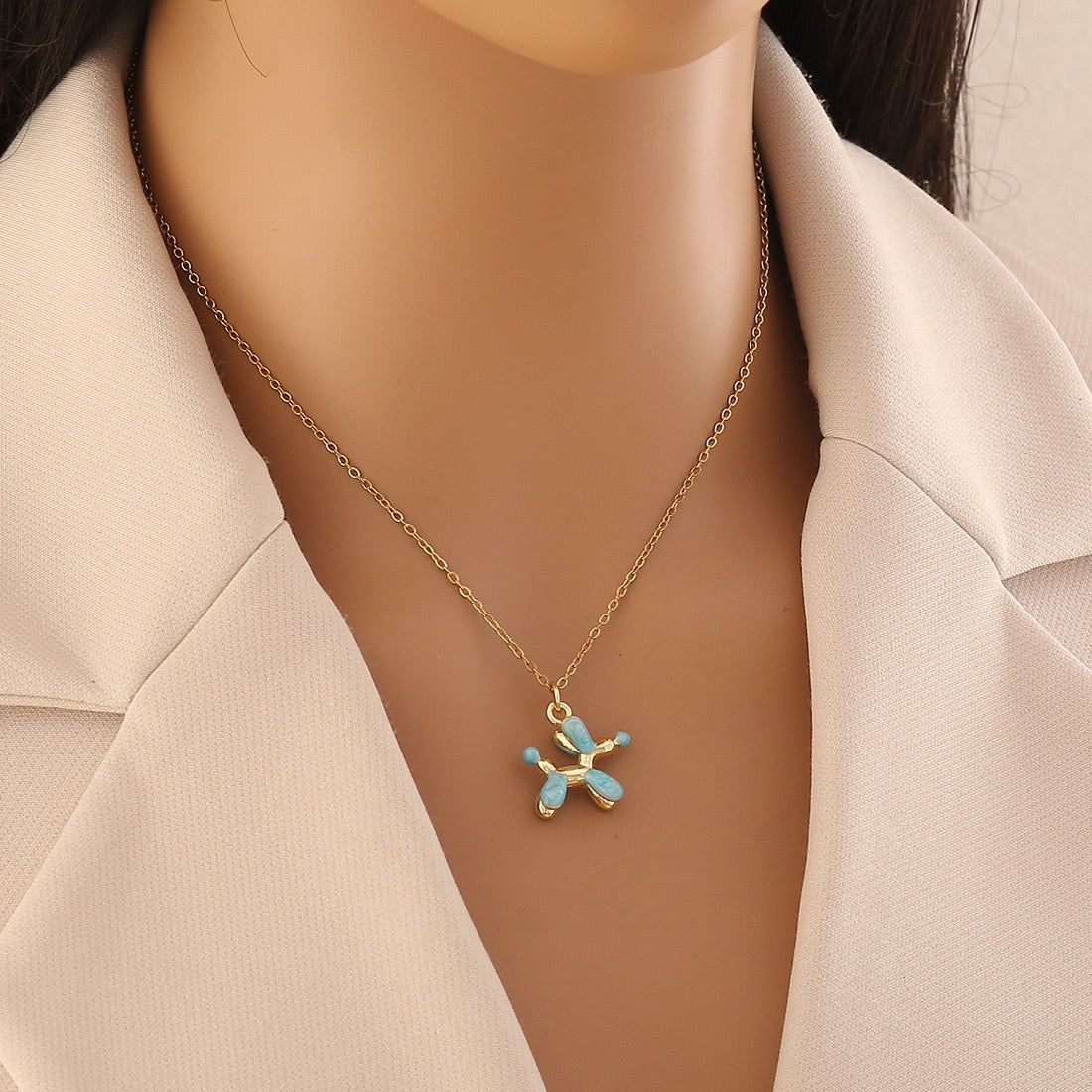 Balloon Pup Pendant Necklace