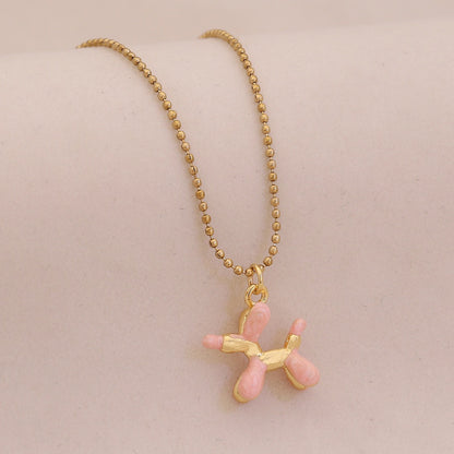 Balloon Pup Pendant Necklace