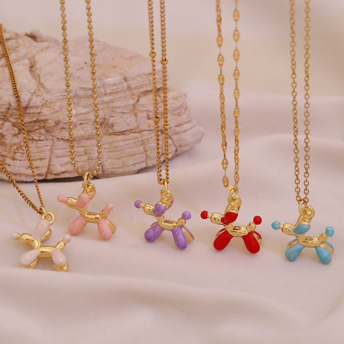 Balloon Pup Pendant Necklace