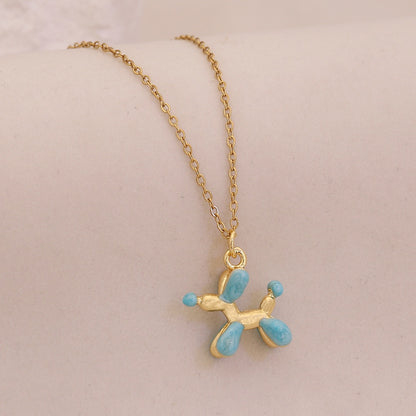 Balloon Pup Pendant Necklace