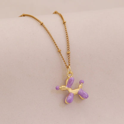 Balloon Pup Pendant Necklace