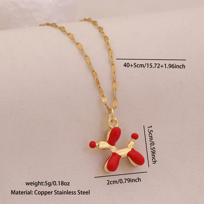 Balloon Pup Pendant Necklace