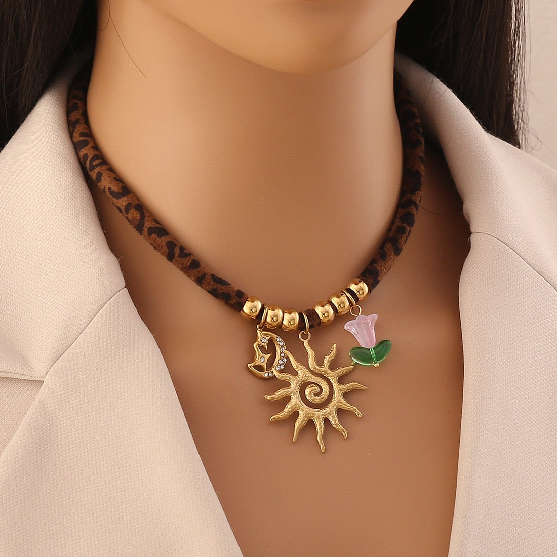 Lunar Wild Sun & Moon Necklace