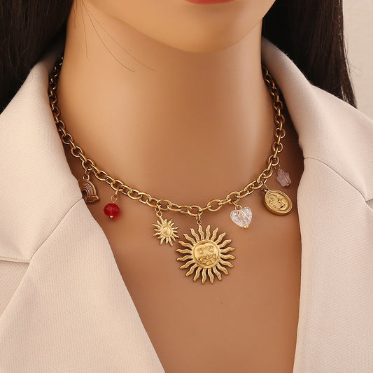 Solar Rainbow Pendant Necklace