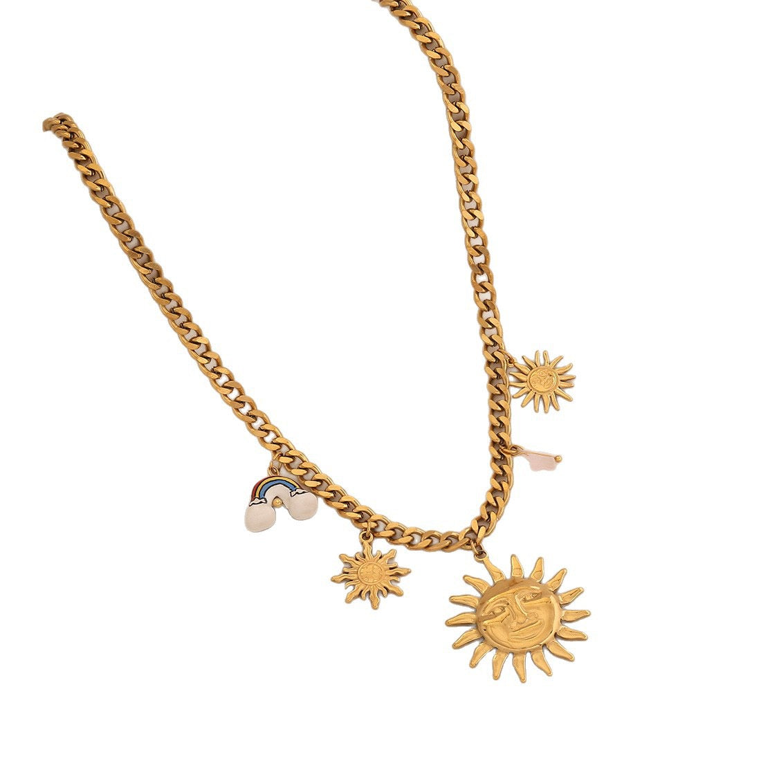 Solar Rainbow Pendant Necklace