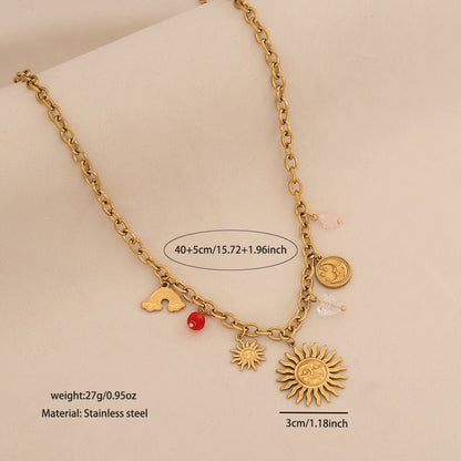 Solar Rainbow Pendant Necklace