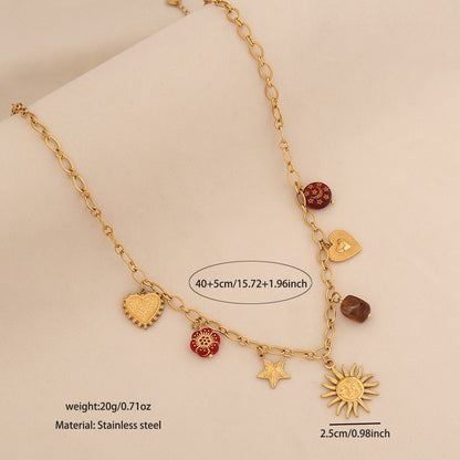 Solar Rainbow Pendant Necklace