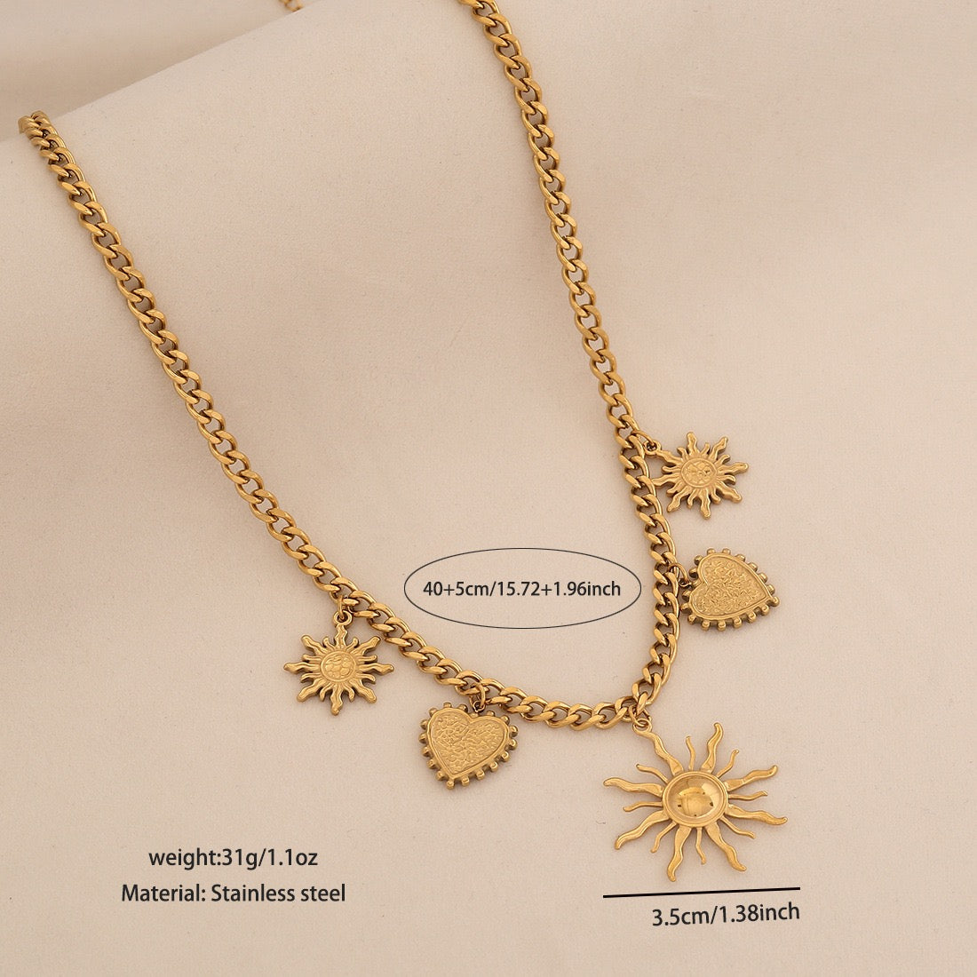 Solar Rainbow Pendant Necklace