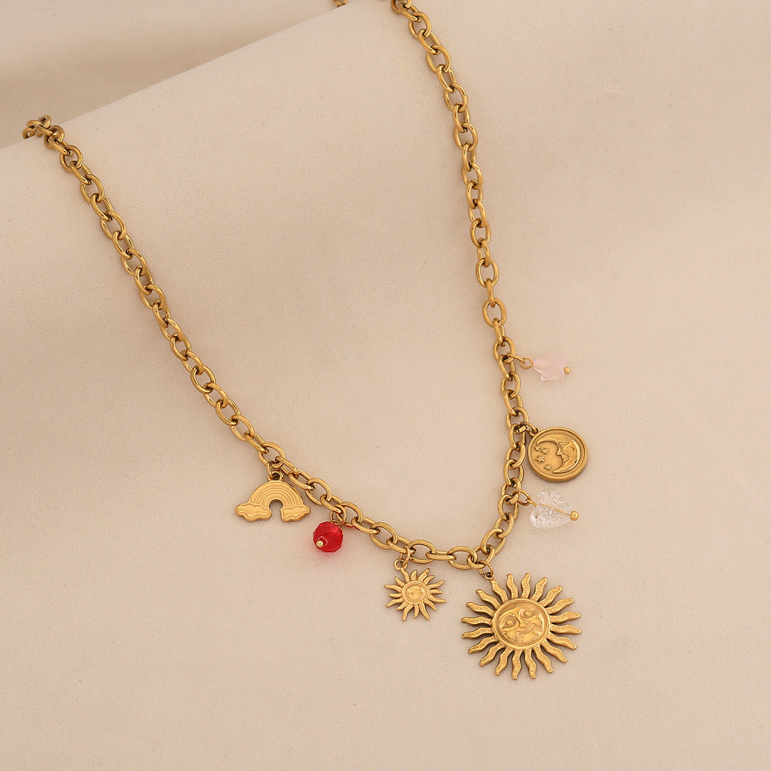 Solar Rainbow Pendant Necklace