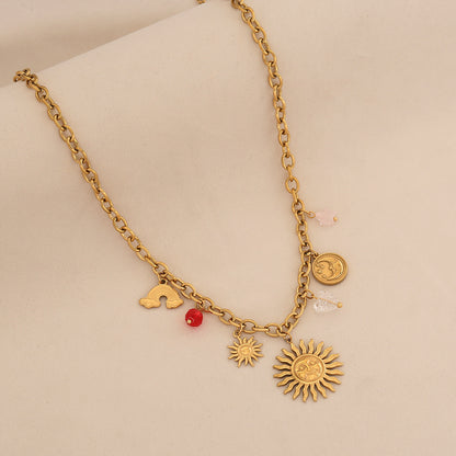 Solar Rainbow Pendant Necklace